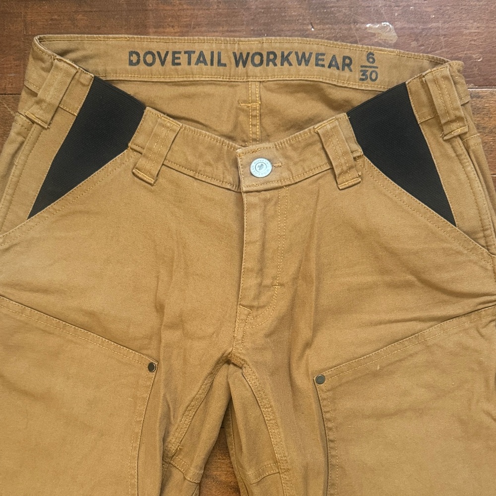 Dovetail Womens Workwear - Anna Maternity Work Pants
Saddle Brown Stretch Canvas - Picture 2 of 4